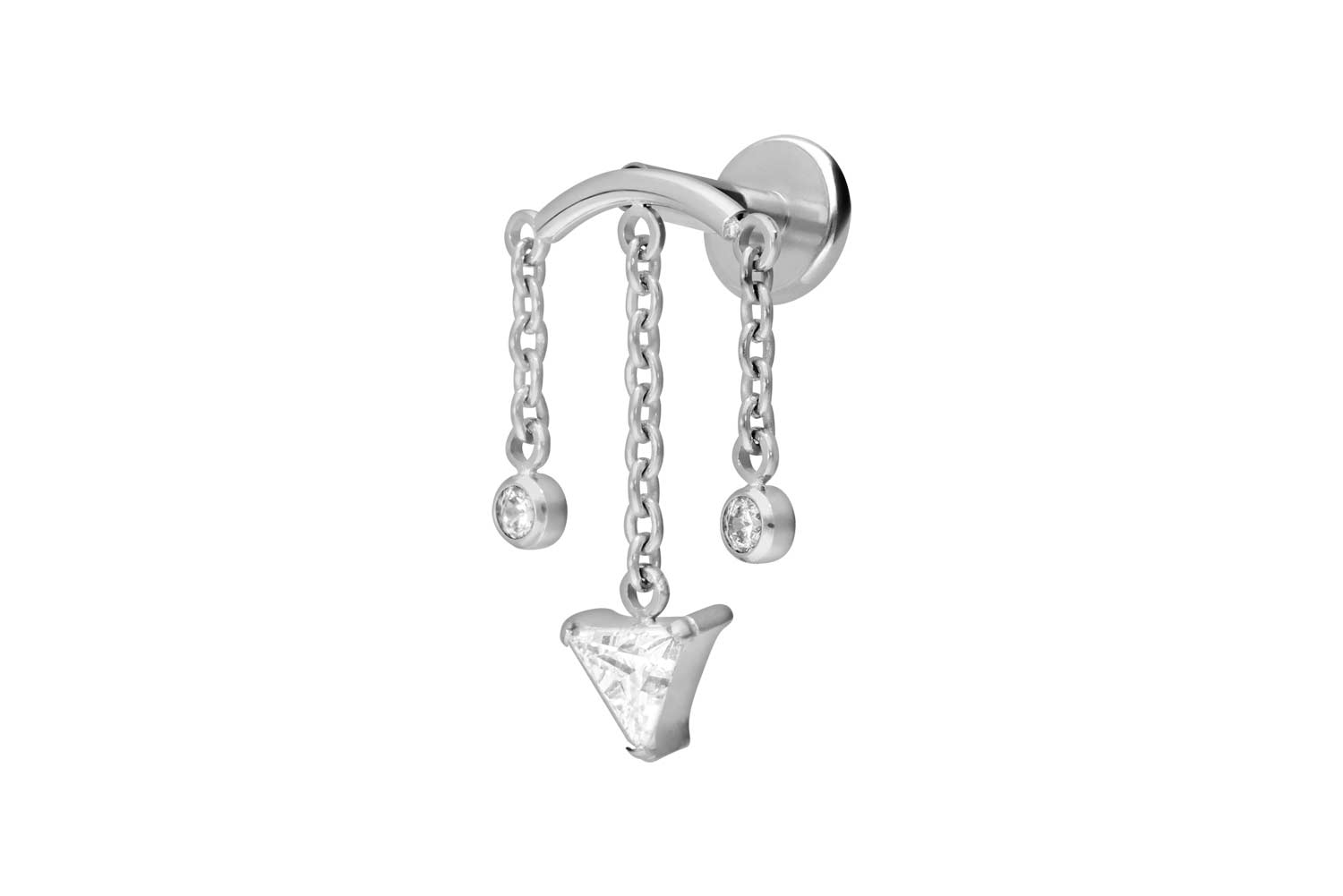 Titan Labret Piercing mit Innengewinde WINDSPIEL